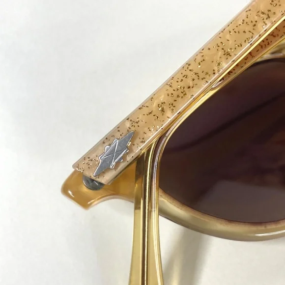 VTG Cateye Sunglasses Gold S/C-USA 40-20 Child 50s Atomic Retro MCM Mid Century - Picture 3 of 12